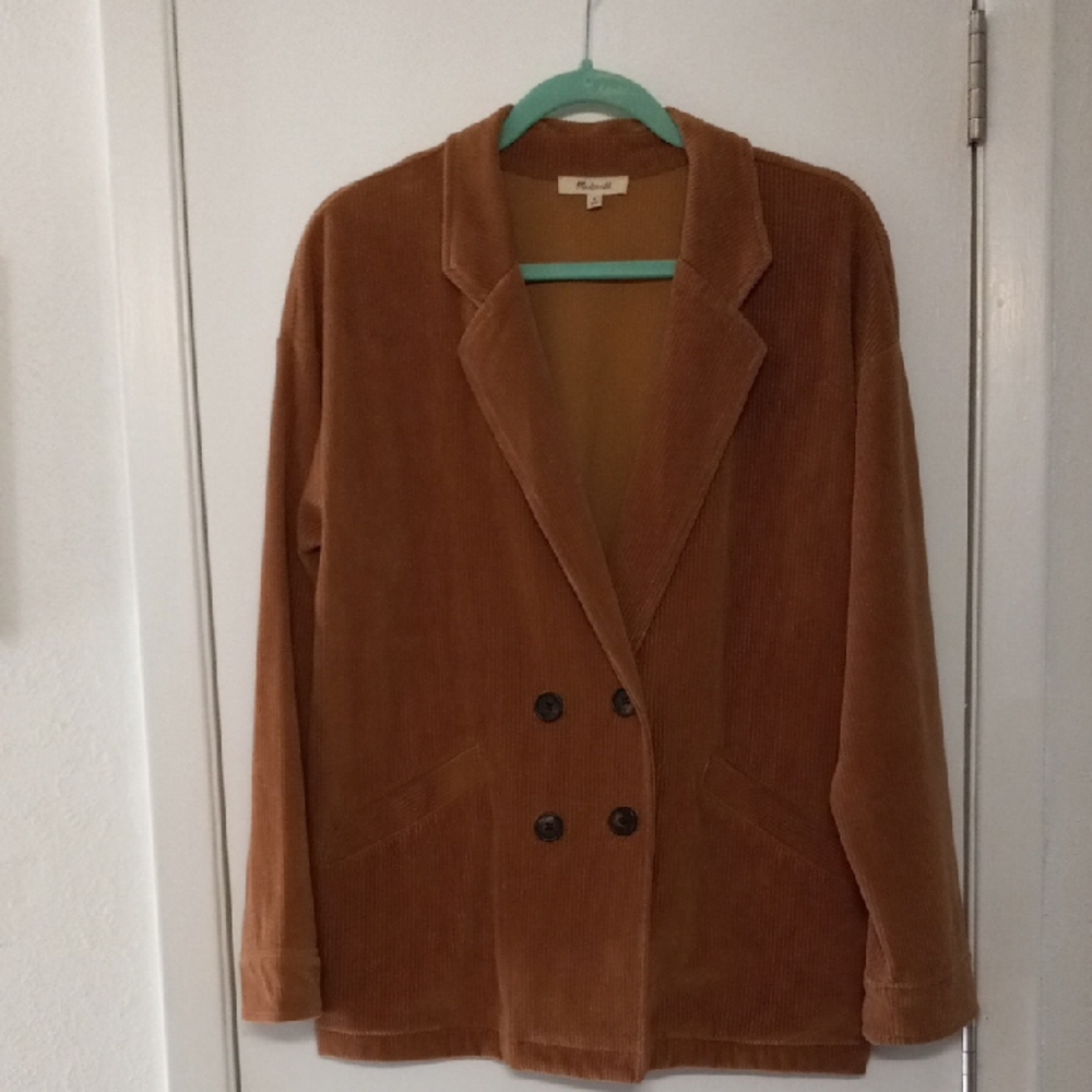 Madewell Tan Corduroy Redford Blazer